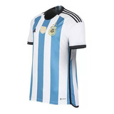 Camiseta Argentina 3 Estrellas Campeones Del Mundo Original!