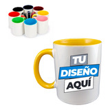 25 Tazas Personalizadas Color Interior Con Imagen Ó Logotipo