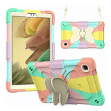 Funda Para Galaxy Tab A7 Lite T220 Rudo + Correa Mariposa