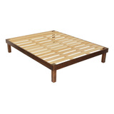 Base De Cama Queen Size Desarmable Campirana C/l Roble Mate