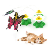 Brinquedo Borboleta Voadora Rotativa Elétrica Para Pet Gato