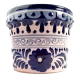 Maceta De Talavera Poblana Barroca Vaso 10 Cm Pino #6