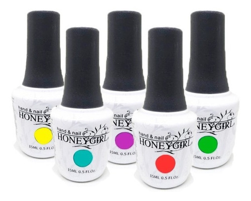 Pack X 6:  Esmaltes Permanente Honey Girl 15ml  Envío Gratis