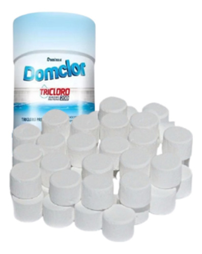 Pastilha De Cloro Tricloro Domclor 20gr Pacote1kg P/ Piscina