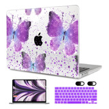 Funda Meegoodo Para Macbook Air 13 M2 + C/teclado Purple Bu