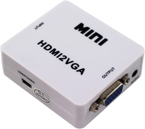 Mini Hdmi Al Convertidor De Vga Con El Conector De Audio Del