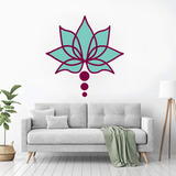 Vinilo Pared Flor De Loto Color Wall Sticker