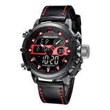 Megalith Relojes Para Hombre Con Cuero Impermeable Digital M