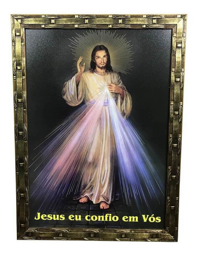 Quadro Jesus Misericordioso Grande Moldura Lançamento