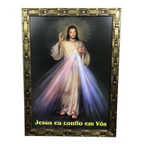 Quadro Jesus Misericordioso Grande Moldura Lançamento