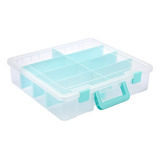 Caja De Almacenamiento De Plástico Transparente Diviso...