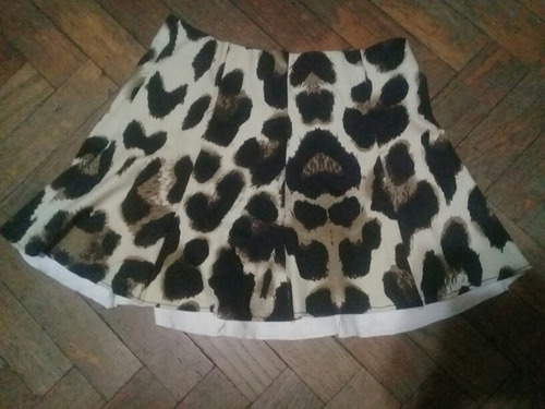 Pollera Animal Print Maria Cher Con Viscosa