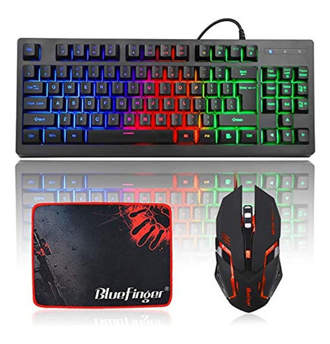 Teclado Rgb Para Juegos De 87 Teclas Y Combinacion De Mouse