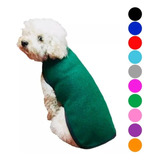 Poncho Polar Liso Abrigo Ropa Capa Para Mascota Talle 6