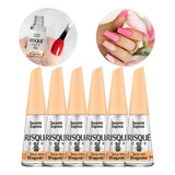 Kit 6 Esmaltes Risque Secante Express Coleção Care Cobertura