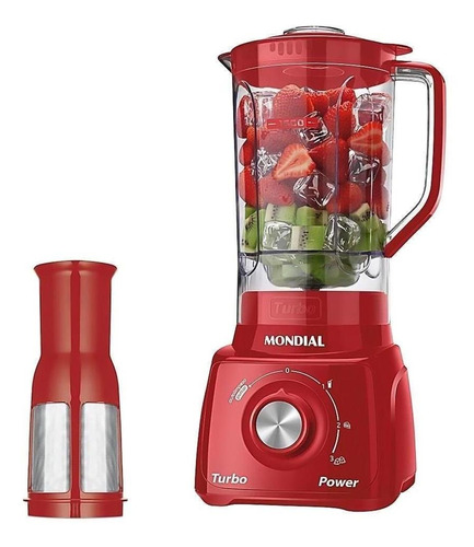 Liquidificador Mondial Turbo Power L-99-fr Vermelho - 127v