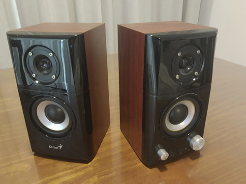 Altavoces Genius Sp-hf500a Madera 2 Vías, 14 Watts Rms