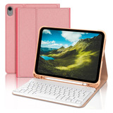 Funda Con Teclado Marca Kvago / Para iPad 10.9  / Pink