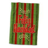 Toalla De Mano 3d Rose Feliz Navidad Spanish Festive Re...
