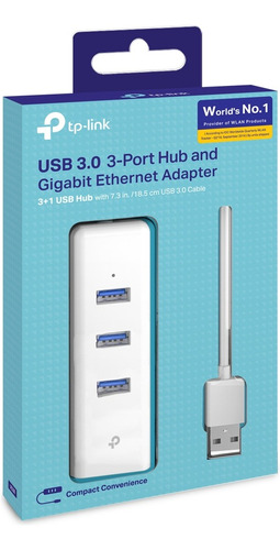 Adaptador Hub Tp-link Ue330 Ethernet 3x Usb 3.0 5 Gbps