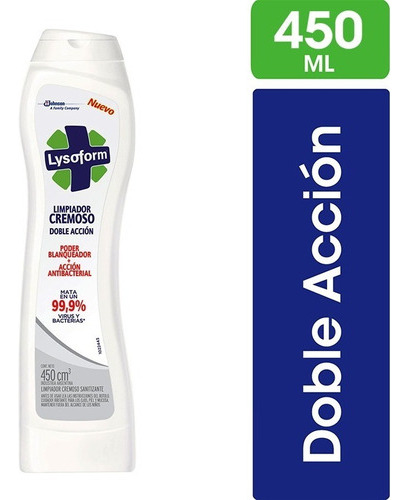 Limpiador Cremoso Blanqueador Doble Accion Lysoform 450ml X2