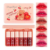 Set De 6 Tintes Labiales Coreanos, Líquidos Y Duraderos, Par