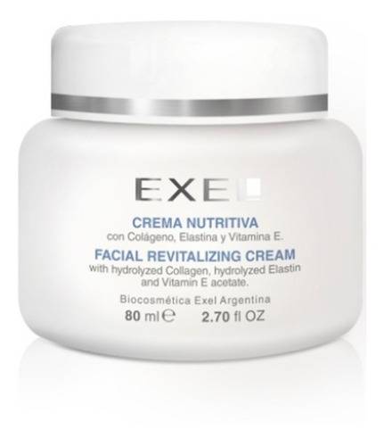 Crema Facial Nutritiva Con Colágeno Elastina Vitamina E Exel