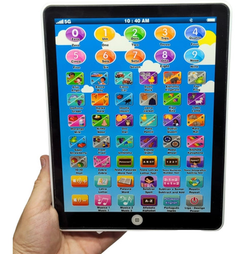 Tablet Interativo Para Crianças Educativo Bilingue Infantil