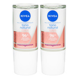 2 Desodorantes Nivea Roll-on Clinical Tono Natural 50 Ml C/u