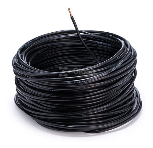 Cable Flexible Automotriz Calibre 12 Negro Rollo 30 Mts