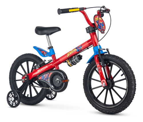 Bicicleta Infantil 5 A 8 Anos Aro 16 Homem Aranha Nathor