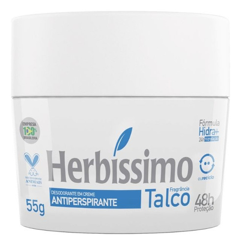 Desodorante Herbíssimo Talco Creme 55g