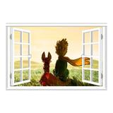 Vinilos Efecto Ventana 3d El Principito - Cali - 1m X 60cm