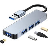  Adaptador Hub 4 En 1 Mixio Usb 3.0x4 Pendrives Discos Duros