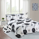 Set Cubrecama Quilt Estampado Queen 2 1/2 Plazas +4 Fundas!