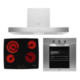 Combo Longvie Tst - Horno Elect + Anafe Vitro + Campana Isla