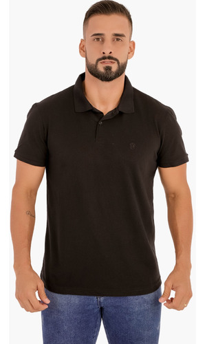 Camiseta Gola Polo Masculina Malha Piquet Basica Lisa Slim