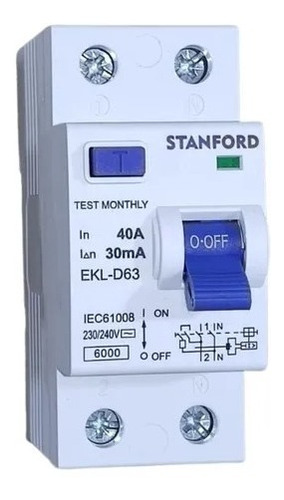 Interruptor Diferencial 2x40a 30ma Stanford Certificado