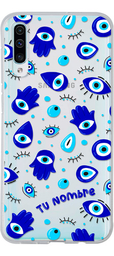 Funda Para Galaxy Ojo Turco Mano Fátima Hamsa Con Tu Nombre