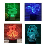 Reloj De Mesa Con Lámpara Led 3d Ilusión Mejor Regalo 7 Col 