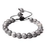 Pulsera De Piedra Natural - Grey Map Stone