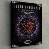 Cuadro De Serie Game Of Thrones House Targaryen