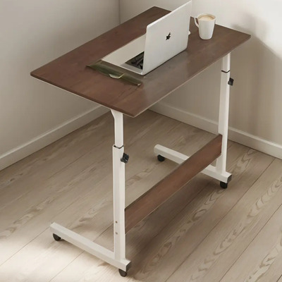 Escritorio Móvil Ajustable Rueditas Auxiliar Hogar Oficina Color Madera | Envío gratis