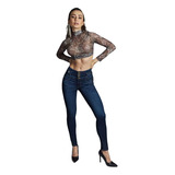 Jeans Mezclilla Skinny Colombiano Indigo Praga Jeans Mujer