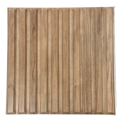 Panel Pvc 3d Tipo Lambrin 2.5m2 10 Pzs + Adhesivo Color Madera D167m