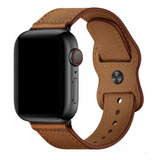 Correa Para Apple Watch De Piel Genuina Premium A38 Color Marrón 42/44/45 Mm