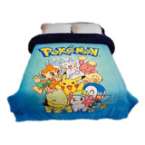 Cobertor Con Borrega De Pokemon Pikachu Matrimonial