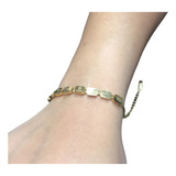 Pulsera Enchapada De Oro - Esclava Brazalete De Mujer Love