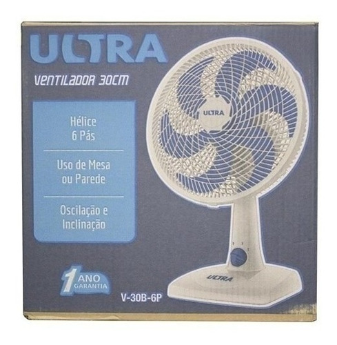 Ventilador De Mesa Ultra 6pás 30cm 50w V-30 Silencioso Barat