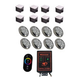 Kit Luminária + Touch 6a + 8 Led Inox 9w 80mm + Caixa Pass